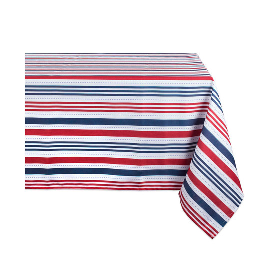 Patriotic Stripe Outdoor Tablecloth 60" x 120"