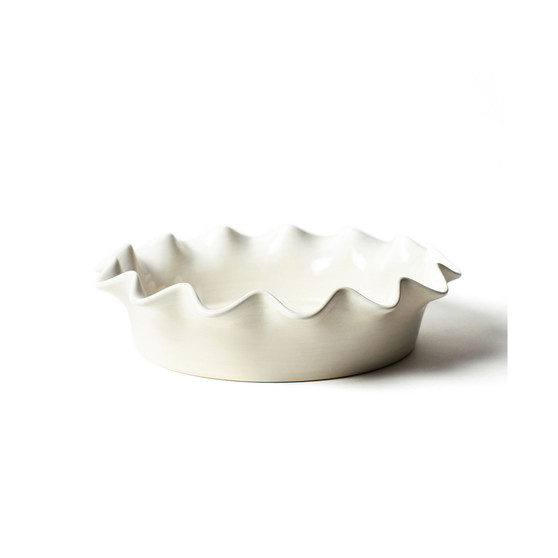Signature White Ruffle Pie Dish