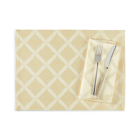 Laurel Leaf 19" x 13" Ivory Placemat
