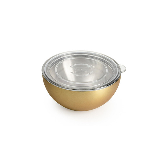 Vacuum-Insulated Double-Walled Copper-Lined Stainless Steel Large Serving Bowl, 2.5 Quarts