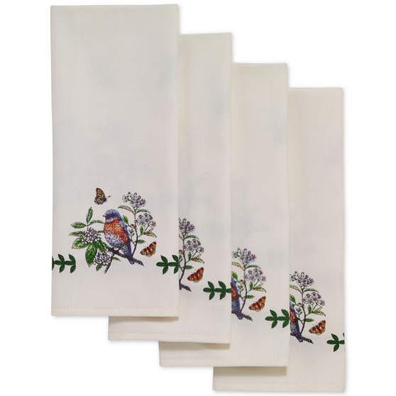 Botanic Birds 4-Pc. Napkin Set