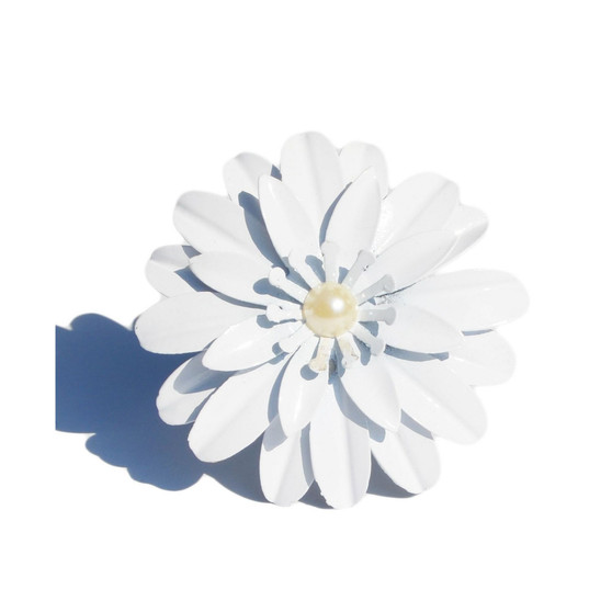White Pearl Flower Napkin Ring