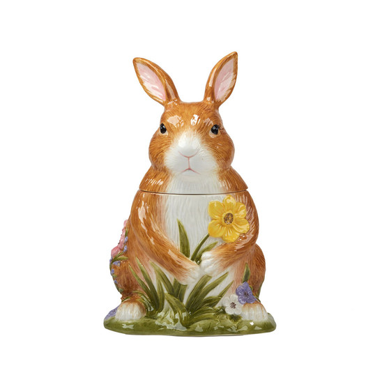 Easter Garden 3D Bunny 12" Cookie Jar