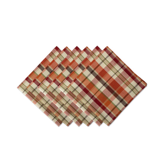 Pumpkin Spice Plaid Napkin Set
