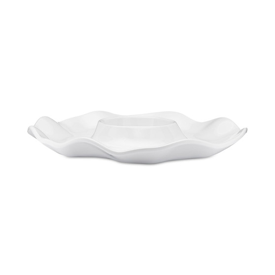 Ruffle Melamine 16" Chip & Dip Platter