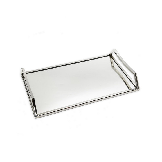 Oblong Mirror Serving Tray with Handles