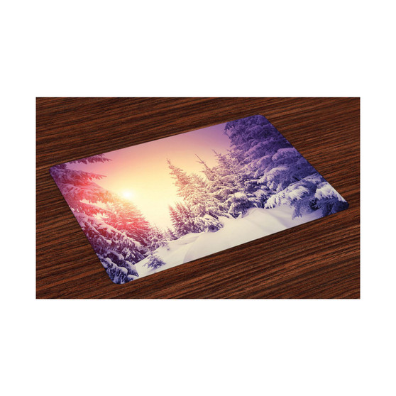 Winter Place Mats, Set of 4