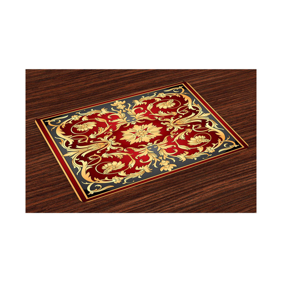Turkish Pattern Place Mats, Set of 4