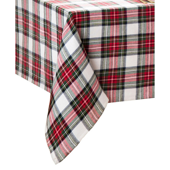 Christmas Classic Holiday Plaid Tablecloth, 70" x 52"