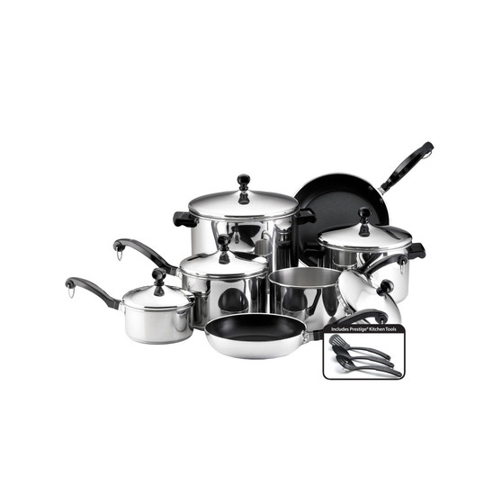 Classic Stainless Steel 15-Pc. Cookware Set