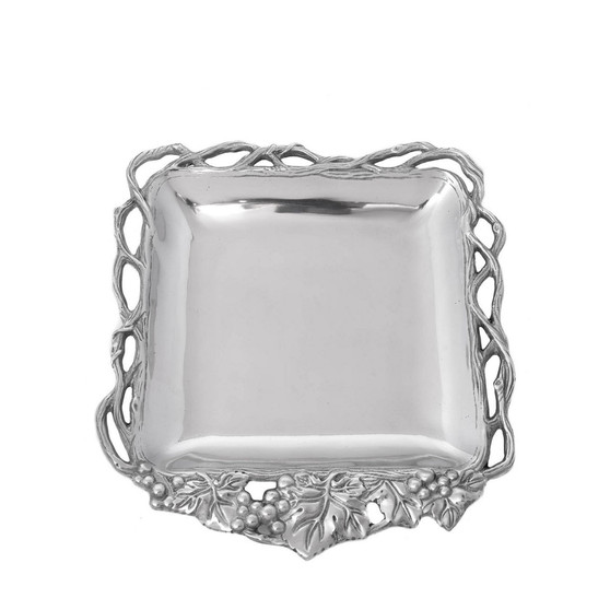 Designs Aluminum Grape Open Vine Square Tray
