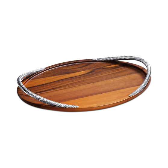 Nambe Braid 19" Handled Serving Tray