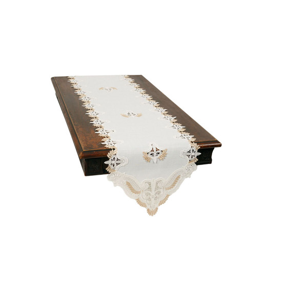 Anais Elegant Lace Embroidered Cutwork Table Runner