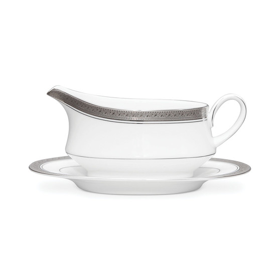 Dinnerware, Crestwood Platinum Gravy Boat with Stand