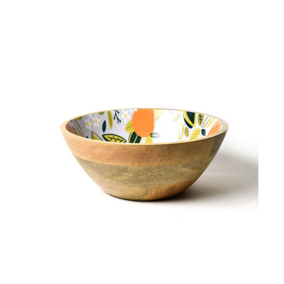 by Laura Johnson Citrus Mango Wood Footed Bowl