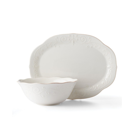 French Perle Serveware Bundle, Pack of 2