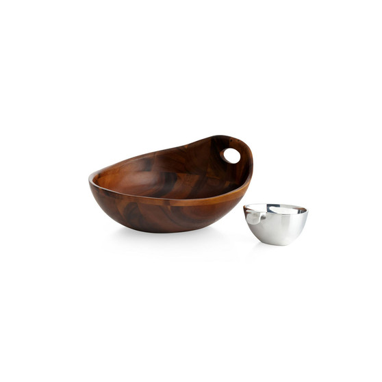 Portables Wood Chip and Dip 2 Piece Set