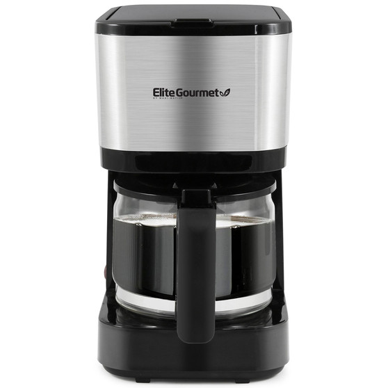 5 Cup Automatic Brew & Drip Coffee Maker with Pause & Serve, Reusable Filter