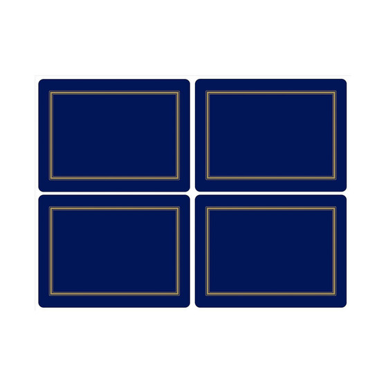 Classic Midnight Blue Placemats, Set of 4