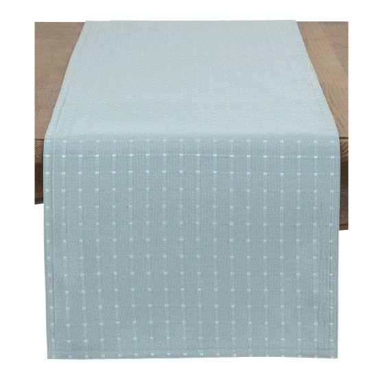 Table Runner with Stitched Line Design, 54" x 16"