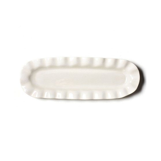 Signature White Ruffle Skinny Tray