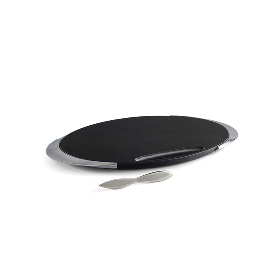 Noir Cheese Board with Knife