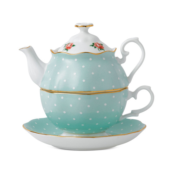 Old Country Roses Polka Rose Tea Set for One