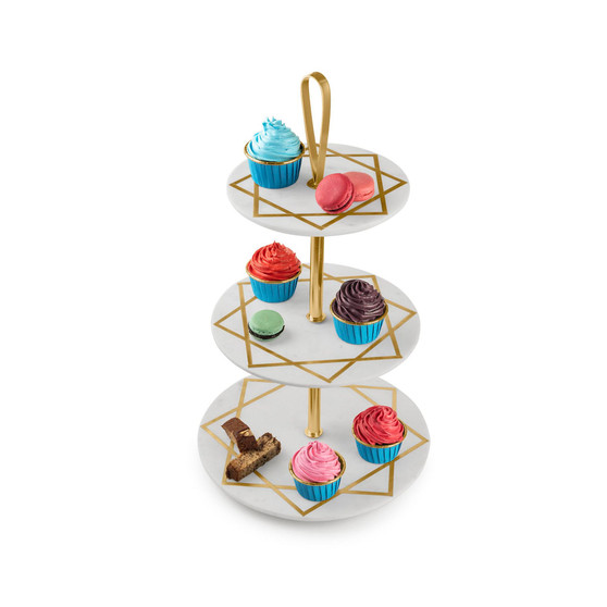Marbella Three Tier Marble Cake Stand