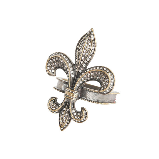 Fleur-De-Lis Design Napkin Ring, Set of 4