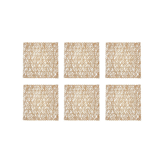 Woven Paper Square Placemat, Set of 6