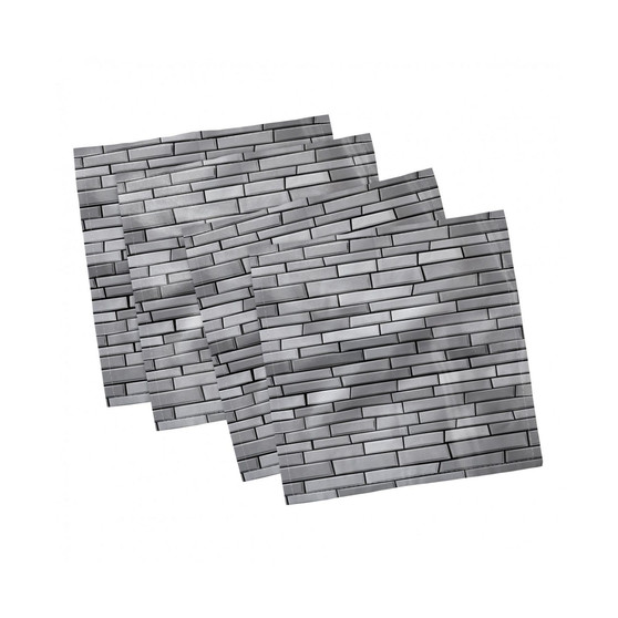 Wall Theme Set of 4 Napkins, 12" x 12"