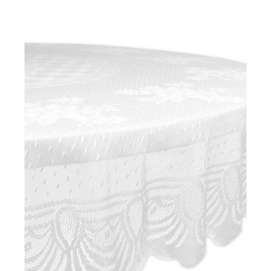 Floral Polyester Lace Tablecloth 63" Round