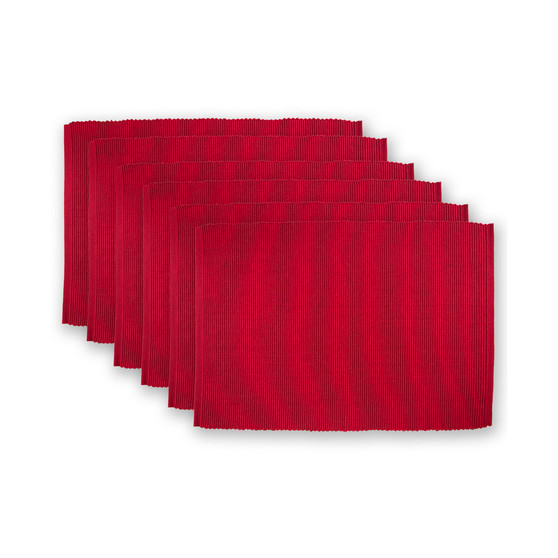 Cardinal Ribbed Placemat, Set of 6