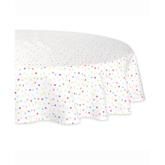 Multi Polka Dots Print Table cloth 70" Round