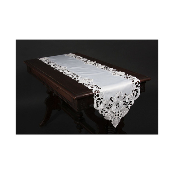 Delicate Lace Embroidered Cutwork Table Runner