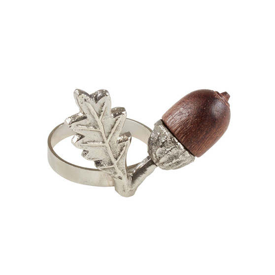 Acorn Design Napkin Ring, Set of 4