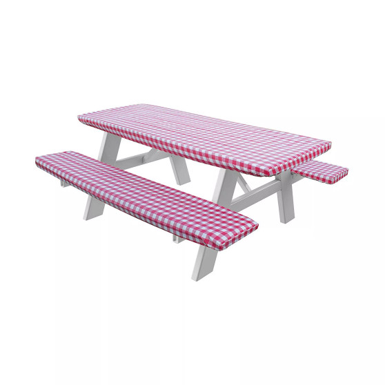 Violet Deluxe Checkered Gingham Pattern Tablecloth