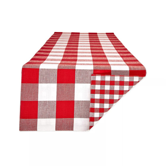 Reversible Gingham - Buffalo Check Table Runner, 14" x 108"