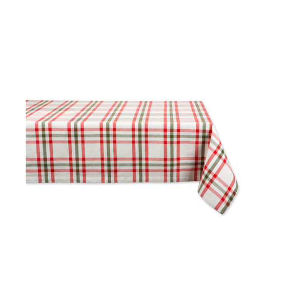 Kitchen and Table Top Jolly Tree Collection Tablecloth, Nutcracker Plaid, 60" x 104"