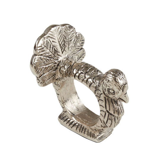 Table Napkin Ring with Turkey Design, Set of 4