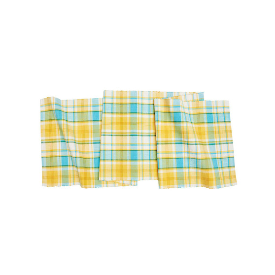C F Home Citrus Mist Plaid Runner, 13"X 72"