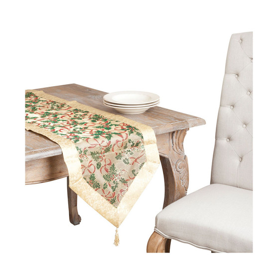 Printed Christmas Table Runner, 16" x 72"