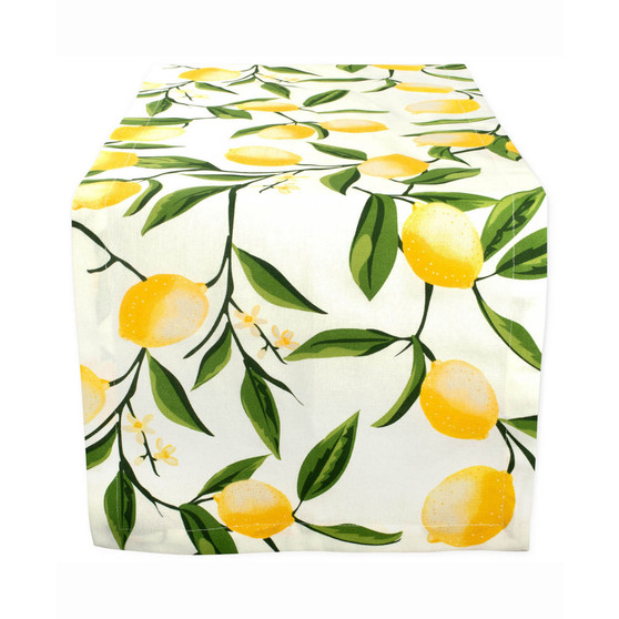 Lemon Bliss Print Table Runner 14" X 108"
