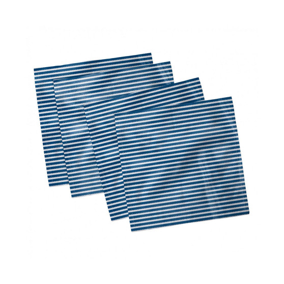 Horizontal Lines Set of 4 Napkins, 12" x 12"