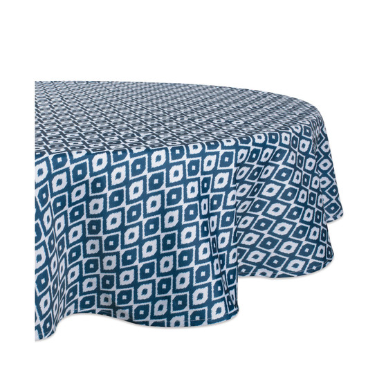 Ikat Outdoor Tablecloth with Zipper 60" Round