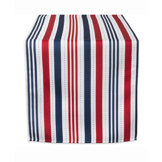 Patriotic Stripe Outdoor Table Runner 14" X 108"