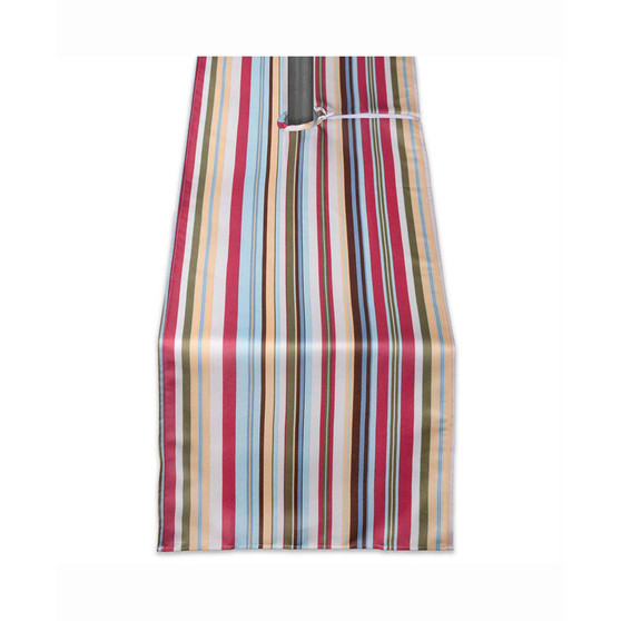 Summer Stripe Outdoor Table Runner with Zipper 14" X 72"