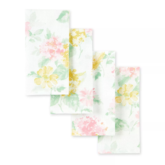 Amber Floral Napkin Set 4-Pack, 19" x 19"