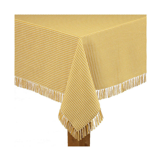 Homespun Gold 100% Cotton Tablecloth 52"X70"
