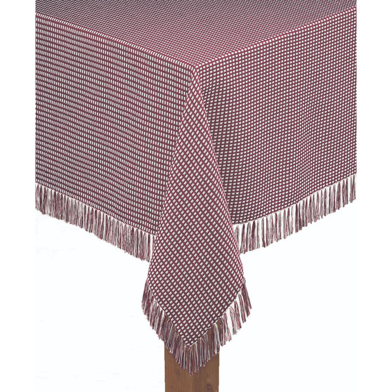 Homespun Wine 100% Cotton Tablecloth 60"X84"